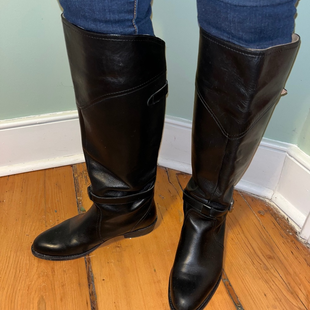 FRYE Boots, 8 1/2 Black Leather